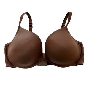 Cacique 44DD Underwire Support Padded Bra Adjustable Straps Brown Full Coverage